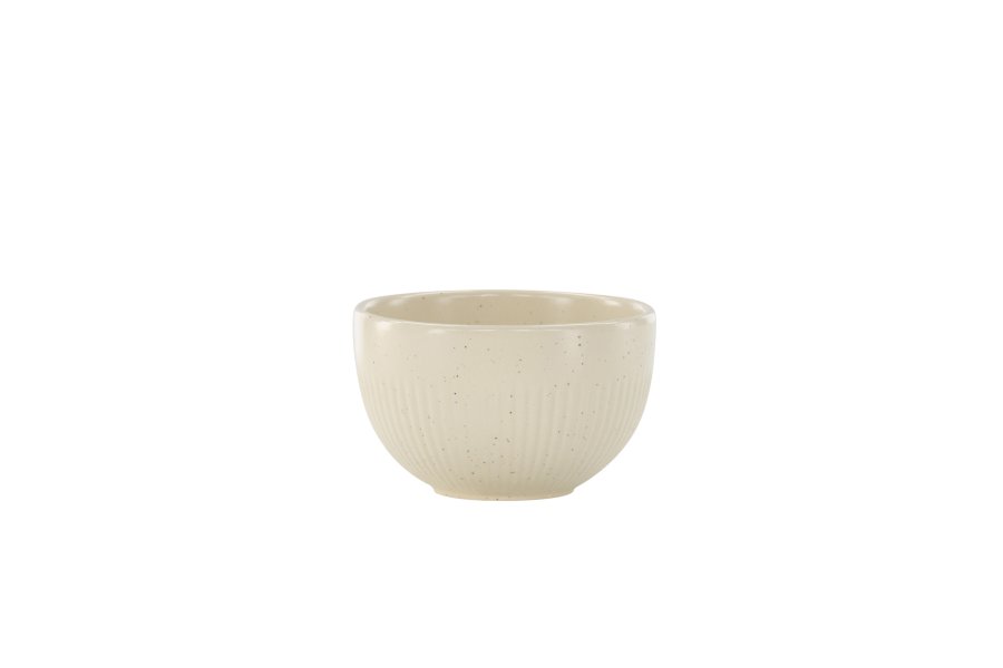 VENTURE DESIGN Posh lysestake, rund - beige/svarte prikker steinty (B9x6)