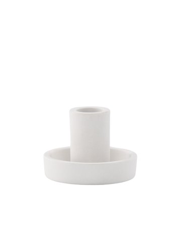 VENTURE DESIGN Ceco Kerzenständer, rund - weiß Farbe Clay (B11xH6)