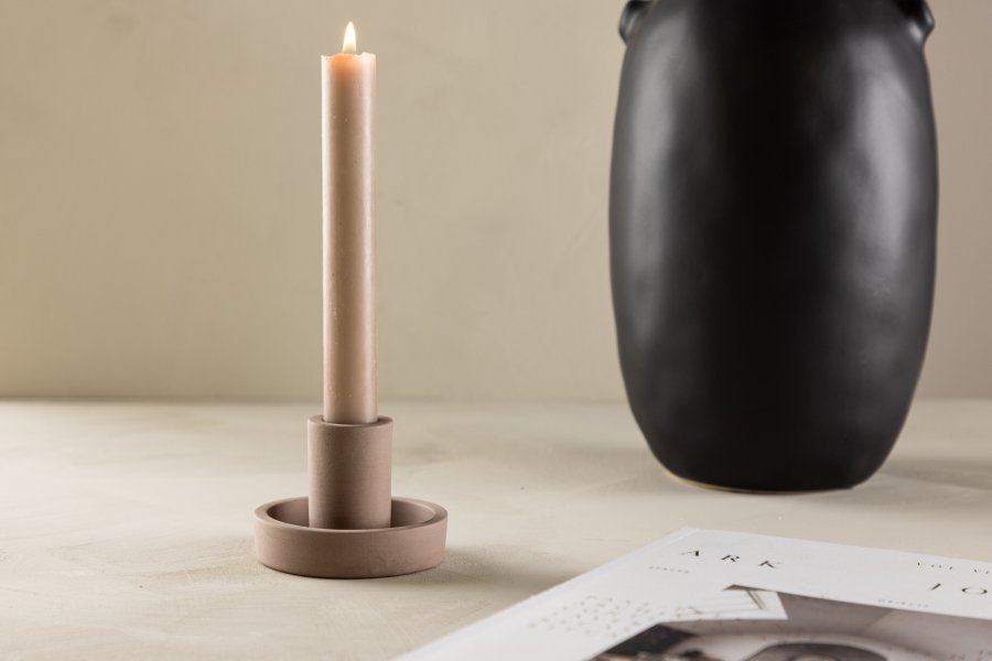 VENTURE DESIGN Ceco lysestake, rund - brun Color Clay (B11xH6)