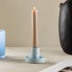 VENTURE DESIGN Ceco Kerzenst&auml;nder, rund - hellblau Farbe Clay (B11xH6)