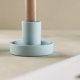 VENTURE DESIGN Ceco Kerzenst&auml;nder, rund - hellblau Farbe Clay (B11xH6)