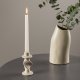 VENTURE DESIGN Glory Kerzenständer – beige/gepunktetes Steingut (D6xH12)