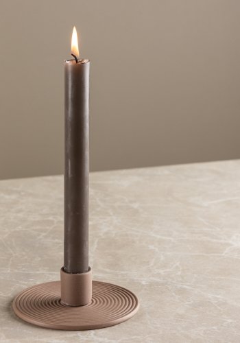 VENTURE DESIGN Dian Kerzenständer, rund - braune Farbe Ton (B12xH4)