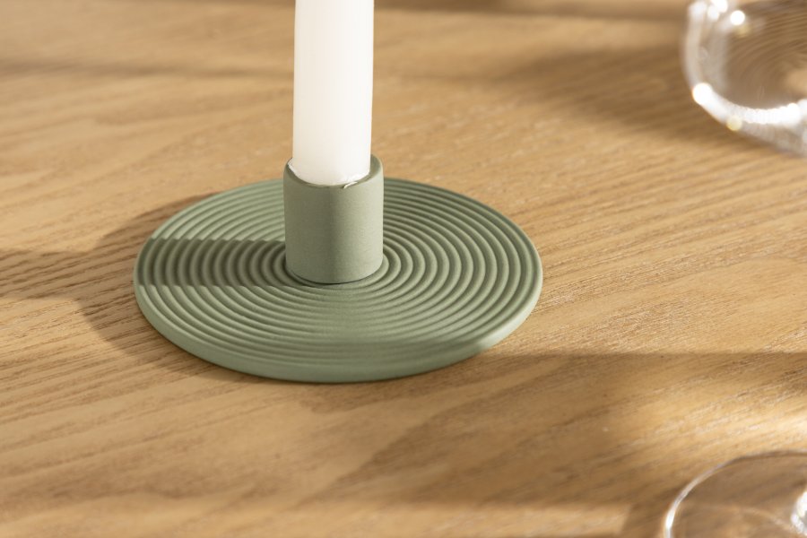 VENTURE DESIGN Dian Kerzenständer - olivgrüner Ton (12xH4)