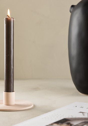 VENTURE DESIGN Dian Kerzenständer, rund – rosafarbener Ton (B12 x H4)