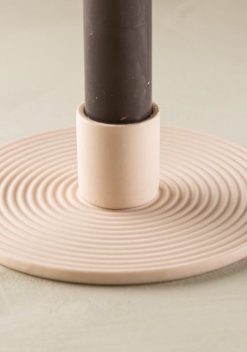 VENTURE DESIGN Dian Kerzenständer, rund – rosafarbener Ton (B12 x H4)