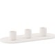 VENTURE DESIGN Dian Kerzenständer, oval – weißer Ton (4 x 24 x 10,5)