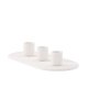 VENTURE DESIGN Dian Kerzenständer, oval – weißer Ton (4 x 24 x 10,5)