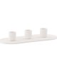 VENTURE DESIGN Dian Kerzenständer, oval – weißer Ton (4 x 24 x 10,5)