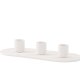 VENTURE DESIGN Dian Kerzenständer, oval – weißer Ton (4 x 24 x 10,5)