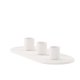 VENTURE DESIGN Dian Kerzenständer, oval – weißer Ton (4 x 24 x 10,5)