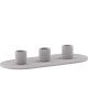 VENTURE DESIGN Dian Kerzenständer, oval – grauer Ton (4 x 24 x 10,5)