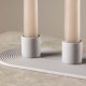 VENTURE DESIGN Dian Kerzenständer, oval – grauer Ton (4 x 24 x 10,5)
