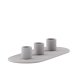 VENTURE DESIGN Dian Kerzenständer, oval – grauer Ton (4 x 24 x 10,5)