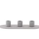 VENTURE DESIGN Dian Kerzenständer, oval – grauer Ton (4 x 24 x 10,5)