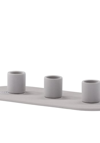 VENTURE DESIGN Dian Kerzenständer, oval – grauer Ton (4 x 24 x 10,5)