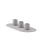 VENTURE DESIGN Dian Kerzenständer, oval – grauer Ton (4 x 24 x 10,5)