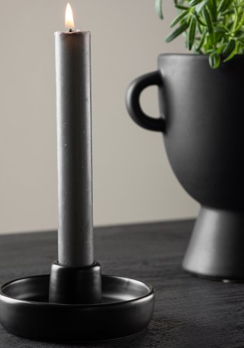 VENTURE DESIGN Otis lysestake, rund - svart steinty (11xH5)