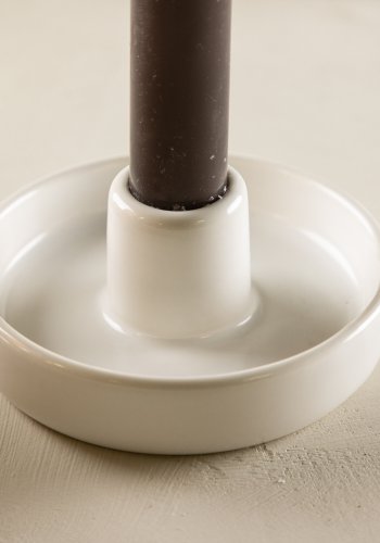 VENTURE DESIGN Otis lysestake, rund - hvitt steinty (11xH5)