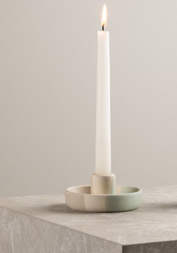 VENTURE DESIGN Otis lysestake, rund - beige/grnn/gr steinty (B11xH5)