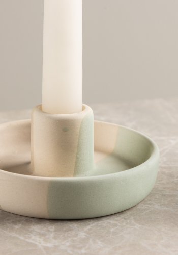 VENTURE DESIGN Otis lysestake, rund - beige/grnn/gr steinty (B11xH5)