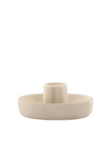 VENTURE DESIGN Otis lysestake, rund - beige/gr steinty (B11xH5)