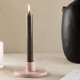 VENTURE DESIGN Bette Kerzenständer, rund – rosa Steingut (B12xH5)