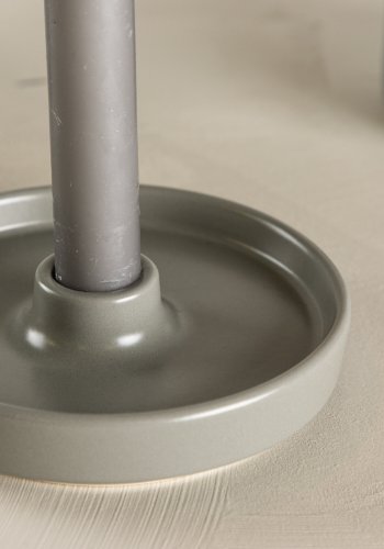 VENTURE DESIGN Bette lysestake, rund - grtt steinty (B13xH4)