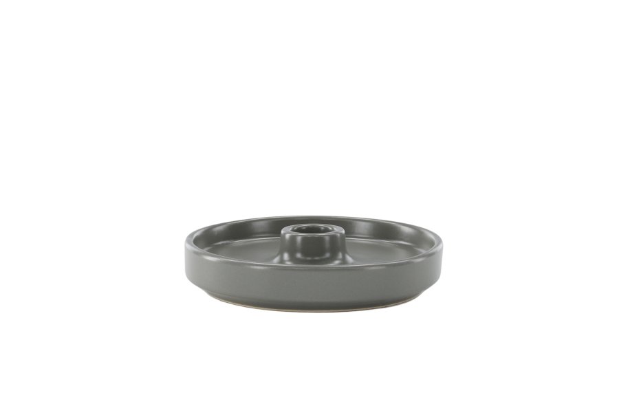 VENTURE DESIGN Bette lysestake, rund - grtt steinty (B13xH4)