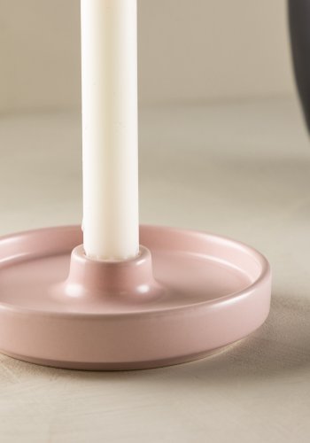 VENTURE DESIGN Bette lysestake, rund - rosa steinty (B13xH4)