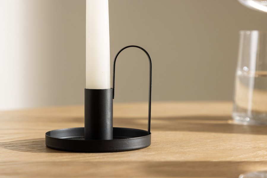 VENTURE DESIGN Crai lysestake - matt sort jern (D2xH9xB10)