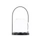 VENTURE DESIGN Flora lysestake - klart glass og svart jern (H22x14)