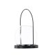 VENTURE DESIGN Flora lysestake - klart glass og svart jern (H22x14)