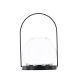 VENTURE DESIGN Flora lysestake - klart glass og svart jern (H22x14)