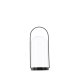 VENTURE DESIGN Flora lysestake - klart glass og svart jern (H25x11)