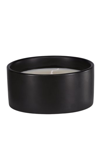 VENTURE DESIGN Douglas Duftkerze, rund – 25 % Sojawachs, 25 % Paraffin, schwarze Keramik (D13 x H6)