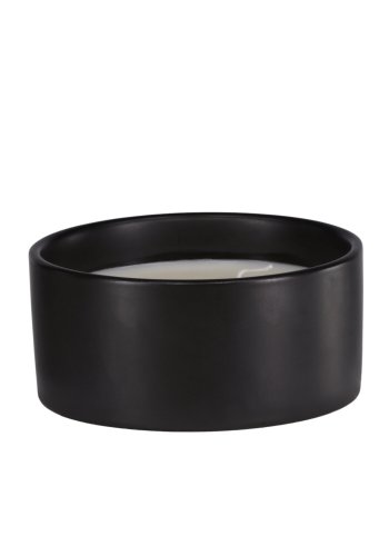 VENTURE DESIGN Douglas Duftkerze, rund – 25 % Sojawachs, 25 % Paraffin, schwarze Keramik (D13 x H6)