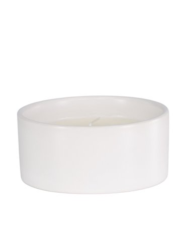 VENTURE DESIGN Douglas Duftkerze, rund – 25 % Sojawachs, 25 % Paraffin, weiße Keramik (D13 x H6)