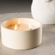 VENTURE DESIGN Douglas Duftkerze, rund – 25 % Sojawachs, 25 % Paraffin, beige Keramik (D13 x H6)