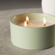 VENTURE DESIGN Douglas Duftkerze, rund – 25 % Sojawachs, 25 % Paraffin, grüne Keramik (D13 x H6)