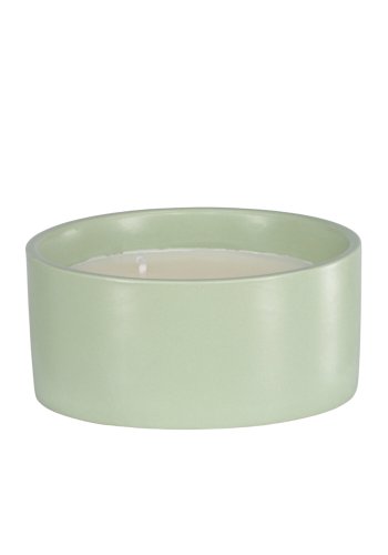 VENTURE DESIGN Douglas Duftkerze, rund – 25 % Sojawachs, 25 % Paraffin, grüne Keramik (D13 x H6)