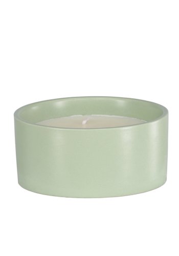 VENTURE DESIGN Douglas Duftkerze, rund – 25 % Sojawachs, 25 % Paraffin, grüne Keramik (D13 x H6)