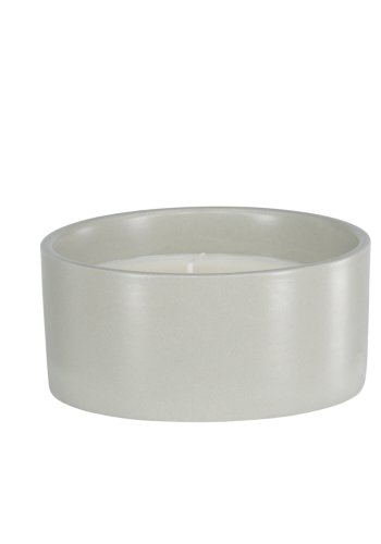 VENTURE DESIGN Douglas Duftkerze, rund – 25 % Sojawachs, 25 % Paraffin, hellgraue Keramik (D13 x H6)