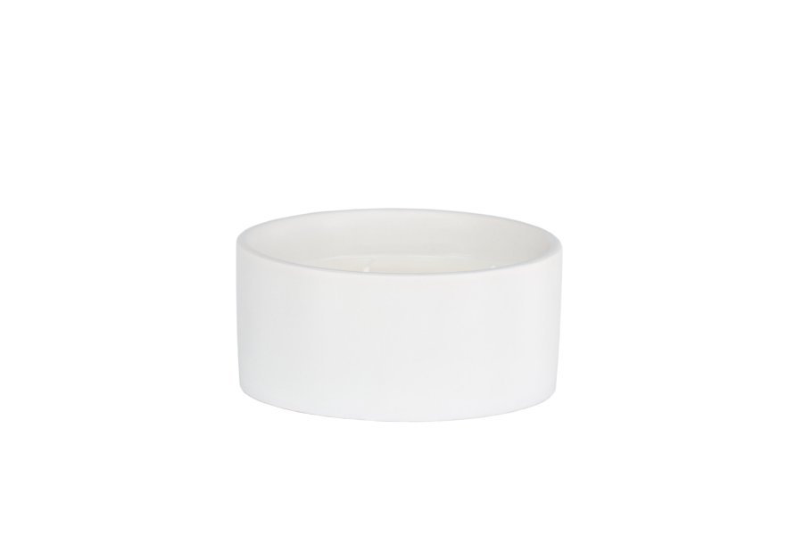 VENTURE DESIGN Douglas Duftkerze, rund – 25 % Sojawachs, 25 % Paraffin, cremefarbene Keramik (D13 x H6)