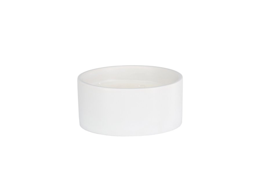 VENTURE DESIGN Douglas Duftkerze, rund – 25 % Sojawachs, 25 % Paraffin, cremefarbene Keramik (D13 x H6)