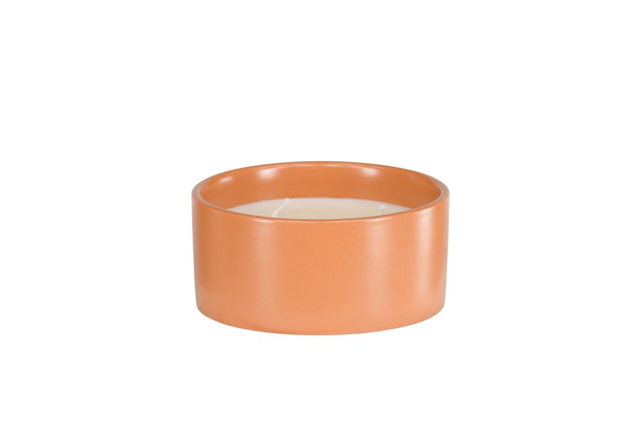 VENTURE DESIGN Douglas Duftkerze, rund – 25 % Sojawachs, 25 % Paraffin, geröstete Keramik (D13 x H6)