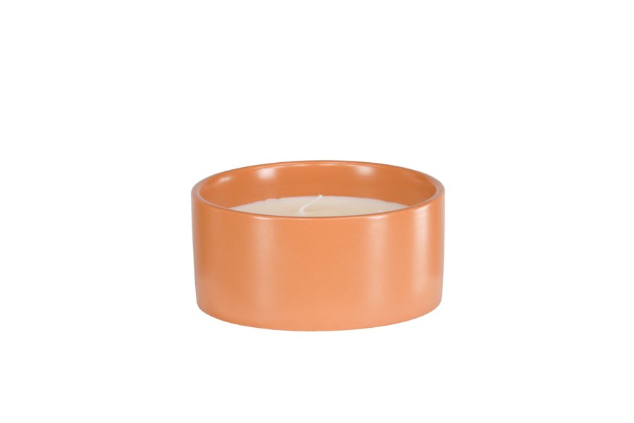 VENTURE DESIGN Douglas Duftkerze, rund – 25 % Sojawachs, 25 % Paraffin, geröstete Keramik (D13 x H6)