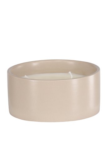 VENTURE DESIGN Douglas duftlys, rundt - 25 % soyavoks, 25 % parafin, beige keramikk (D13xH6)