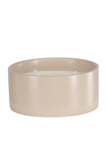 VENTURE DESIGN Douglas duftlys, rundt - 25 % soyavoks, 25 % parafin, beige keramikk (D13xH6)