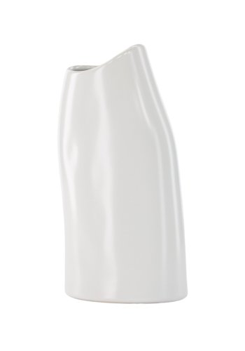 VENTURE DESIGN Ernst vase - hvid stentj (12x9x23H)